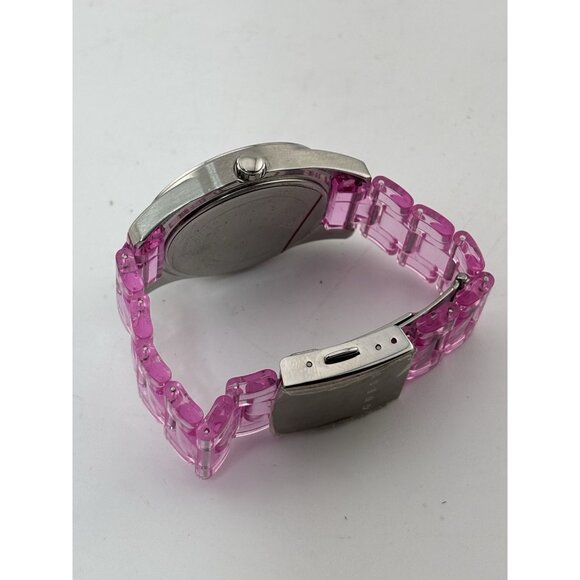 GUESS Women's Watch W85092L2 Pink Plastic Dial Quartz 35mm Water Resistant - Picture 3 of 5